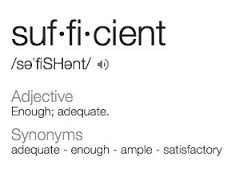sufficiency 1